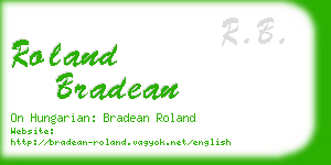 roland bradean business card